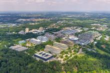 Luftbild, RUB Ruhr-Universität Bochum, Querenburg, Bochum, Ruhrgebiet, Nordrhein-Westfalen, Deutschland