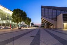 Grugapark, Haupteingang, Grugahalle, Messe Ost Gebäude, Messe Essen, Essen, Deutschland Ruhrgebiet