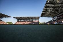 Stadion an der Hafenstraße, Rot-Weiss Essen vs Viktoria Köln im Bild WAZ Tribüne im Stadion an der Hafenstraßen nordphotoxGmbHx/xRauch nph00251