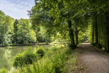 Der Schlosspark von Moers, am Niederrhein, NRW, Deutschland Schlosspark Moers